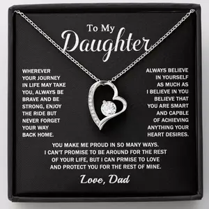 o My Daughter Necklace, Birthday Gift For Daughter From Dad, Daughter Necklace