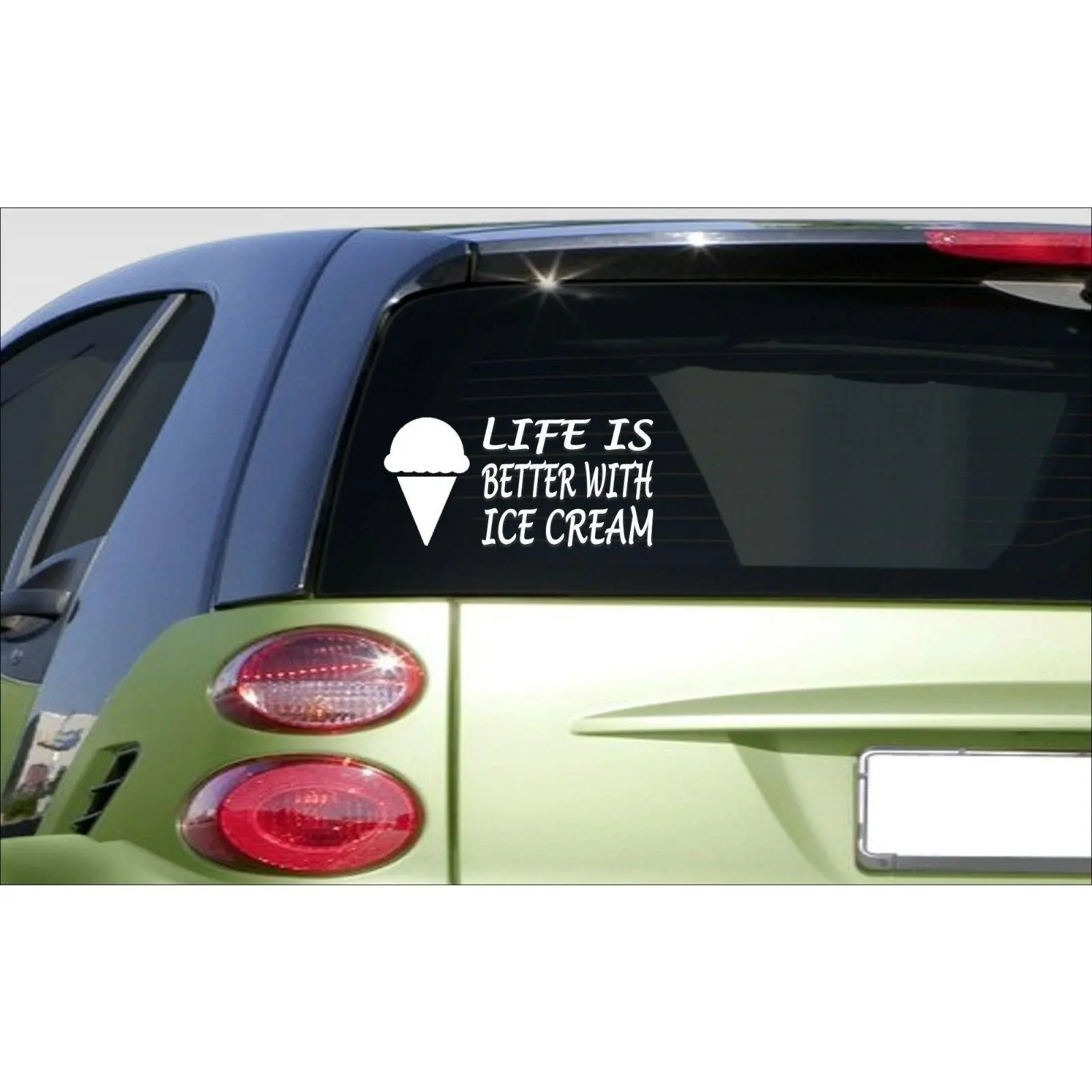 life is ICE CREAM 8" sticker *E961* DECAL cone milkshake shop dairy sundae root