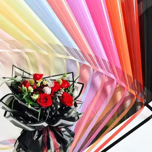 20 Sheets Simple Border Crystal Glass Paper, Waterproof Durable Korean Paper, Floral Display Gift Decor, Valentine's Day, Wedding, Mother's Day