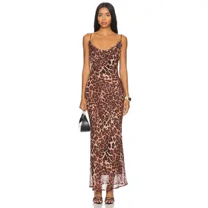 SNDYS Skin Maxi Dress in Leopard