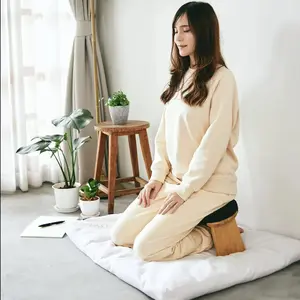 Meditation Bench & Zabuton Mat Set & Free Bench Cushion Pad