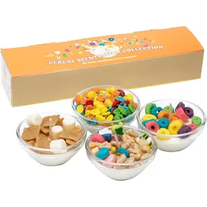 4 Pack Mini Cereal Bowl Candles Gifts Set for Women, Scented Soy Candles for Home, Cute & Funny Gifts for Home Decor, Birthday, Christmas, Wedding Party Favors
