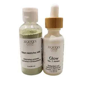 Starter Duo Silken Matcha Cleanser + Glow No 1 Renew for Deep Clean Radiant Reset Dry Irritated Skin