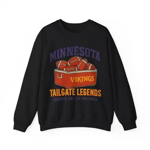 Minnesota Vikings Tailgate Legends Sweatshirt - Cozy Crewneck for Football Fans, Game Day Apparel, Sports Gift, Unisex Sweater, [...]