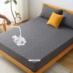 [Valentine’s Day]【BEDLORE】Waterproof Mattress Protector with Fitted Sheet, Soft & Breathable TPU Layer, Luxury Fabric, Deep Pockets Fit 6–18 Inches, Pillowcases Included, Ideal for Bedroom & Home Use