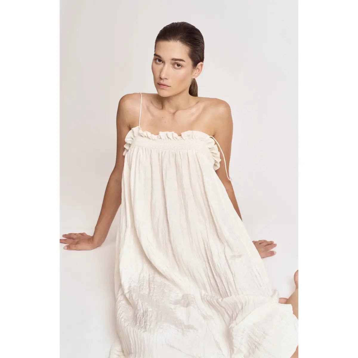 Crinkle Column Dress