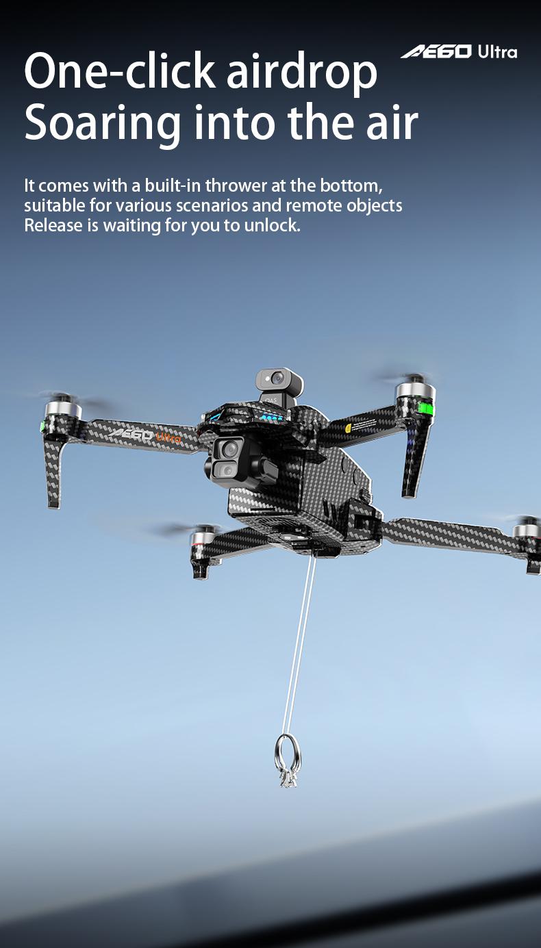 GPS Drone with Payload Drop (≤1.1lb), 4K Dual Camera, 3-Axis Gimbal, 7.2'' Screen Controller, 360° Obstacle Avoidance, 45Min Flight Time, Brushless Motor, Optical Flow, Foldable RC Quadcopter with 2 Batteries & Carry Case for Adults & Beginners