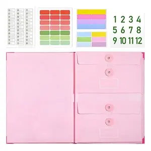 Accordion File Organizer Manila Pocket Document Folder for Passports, Birth Certificates & Important Papers, Office & Home Storage,gift for Weddings, Travel, Lovers, Friends, Graduation, Anniversary
