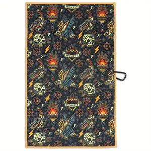 Premium Microfiber Golf Towel, Large Size 16''x24'', Super Absorbent&Quick-Dry for Quick Cleaning, Machine Washable, Perfect for Golf Bags, Golf Accessories, Fun & Creative Gifts for Men or Women. - Blue