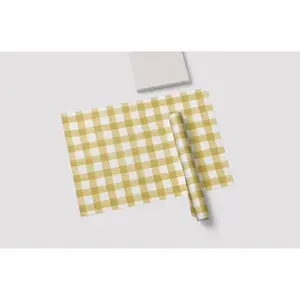 Yellow Gingham Placemat Pad