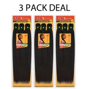 Sensationnel African Collection Jumbo Braid Pre Stretched X Pression Hair 3x 58” ( 30 Auburn 3 Packs )