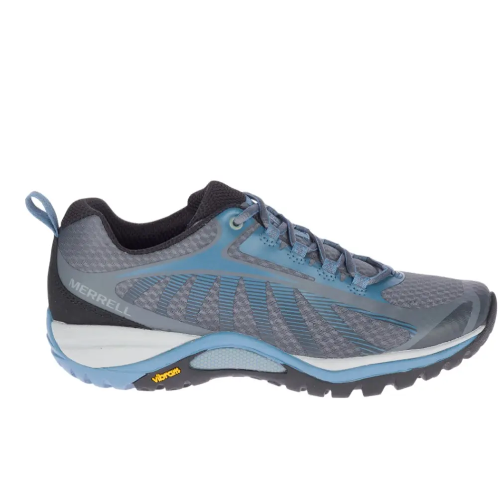 Merrell Womens Siren Edge 3 Hiking Hiking Sneakers Shoes - Blue, Grey