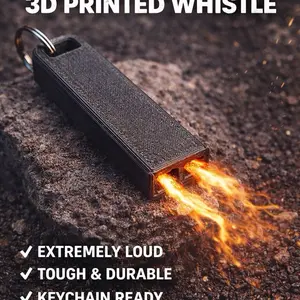3D Printed Whistle - Extremely Loud Tough & Durable Keychain Ready Outdoor Gear