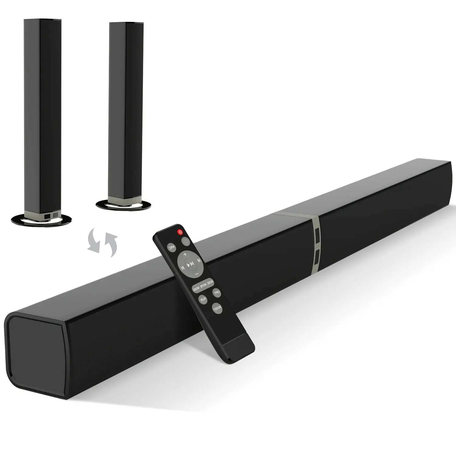2 IN 1 TV Sound Bar, SoundBar For Smart TV, Wireless Speaker Surround Home Audio, Sound Bars With Subwoofer, ARC/Optical/AUX Connection, With Infrared Remote Control