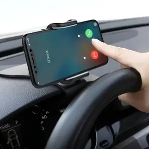 Universal Car Phone Holder - Adjustable Rotating Holder - Waterproof ABS Material - Suitable for All Smartphone Models, Easy Installation, Rotating Phone Holder, Car Phone Holder, Phone Accessory, Hands-Free Driving,  Rotating 360-Degree Car Phone Holder