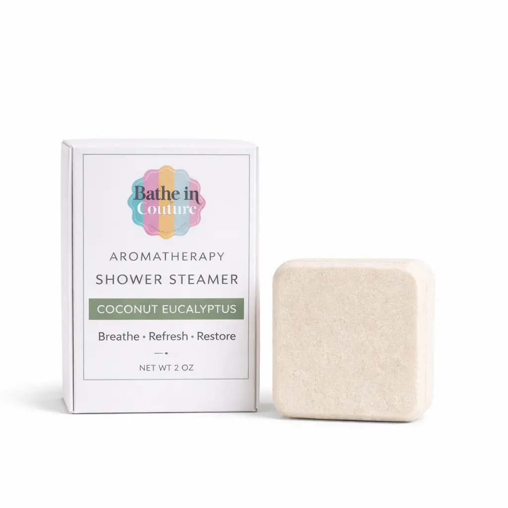 Coconut Eucalyptus Shower Steamer | Aromatherapy Shower Tablet | 2 oz Extra Large