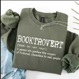 Booktrovert Sweatshirt, Book Lover Gift for Women, Classic Literature sw, Bookish Girl Sweat, Bookworm Hoodie, Gift for Librarian