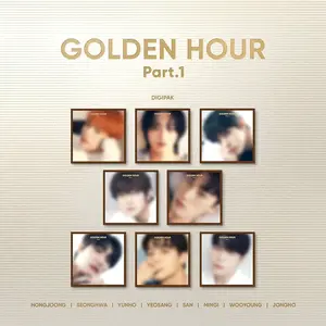 ATEEZ – GOLDEN HOUR : Part.1 (10th Mini Album) [Digipack Ver.] | Official K-Pop CD Album | Hongjoong / Seonghwa / Yunho / Yeosang / San / Mingi / Wooyoung / Jongho Member Versions | 56p Photobook + Slide Film + Photocard | “WORK” Title Track