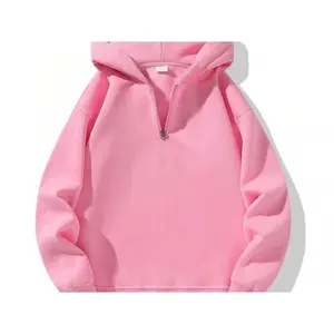 Womens Quarter Zip Long Sleeve Cropped Sweatshirt 2025 Fall Winter Casual V Neck Pullover Tops With Pockets