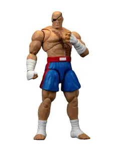 Sagat Street Fighter Action Figure 6 Inch Jada Toys Deluxe Collectible with Accessories