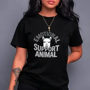 Cute Alpaca Llama Graphic Tee – Funny Emotional Support Llama Shirt for Animal Lovers graphic t shirt women's tshirt meme shirts gifts for your mom