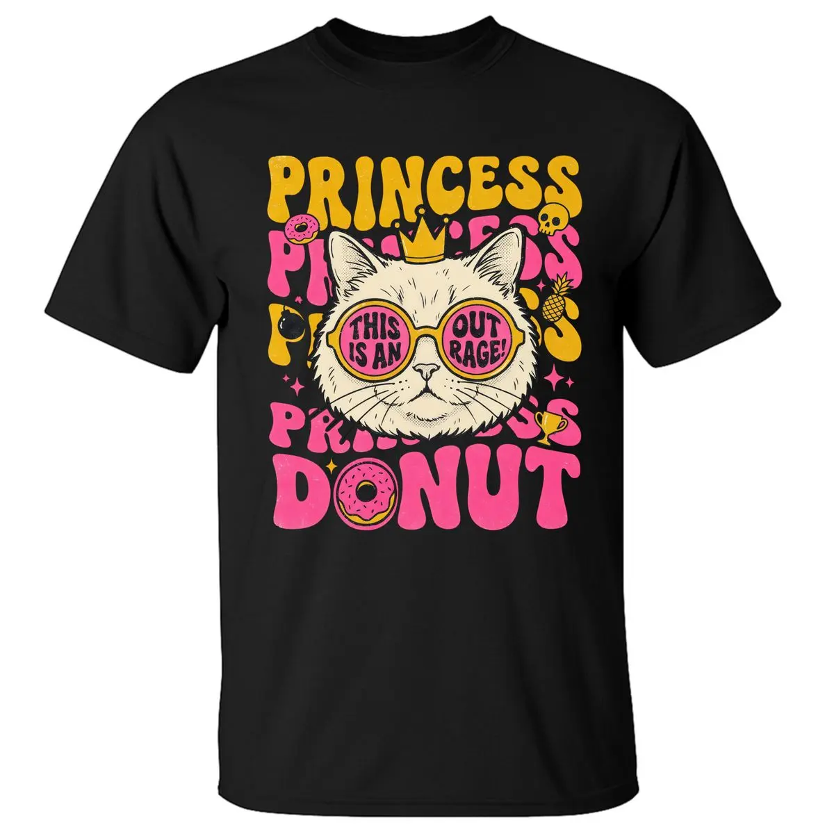 Dungeon Crawler Carl Shirt, Princess Donut Graphic Tee, Cute Cat Princess Sweatshirt, Funny Cat Quote Shirt, This Is An Outrage Hoodie, Unisex Sweater Pullover Tee
