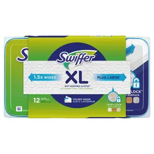 Sweeper XL Wet Mopping Cloth Refills with Open Window Scent (12-Count)