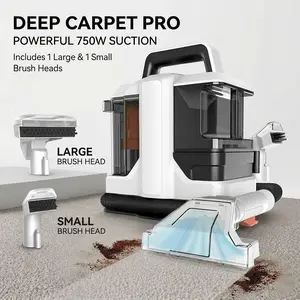Portable Carpet Cleaner Mini Upholstery Stain Remover for Sofa Car Seat and Rug Lumina Dual Brush Head Deep Cleaning Machine for Pet Owners
