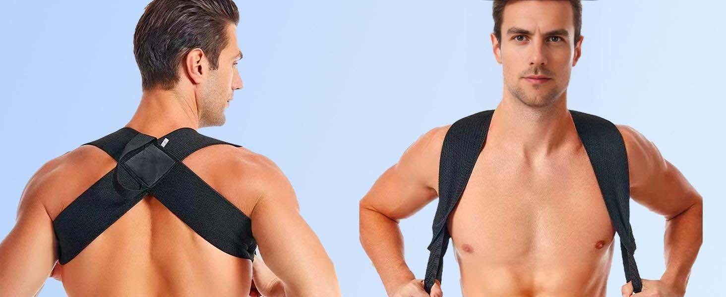 Fitness Heavy Shoulder Straps, Open ShoulderAssist Straps ，Bench Presses, ShoulderTraining Straps, Press Lifts,Chest Straight, Straight BackAssist Straps Adjustable Back Brace Adjustable Posture