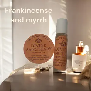 Divine Sanctuary Perfume Oil – Frankincense, Myrrh & Jasmine | Spiritual Protection Roll-On | 10ml Natural Fragrance