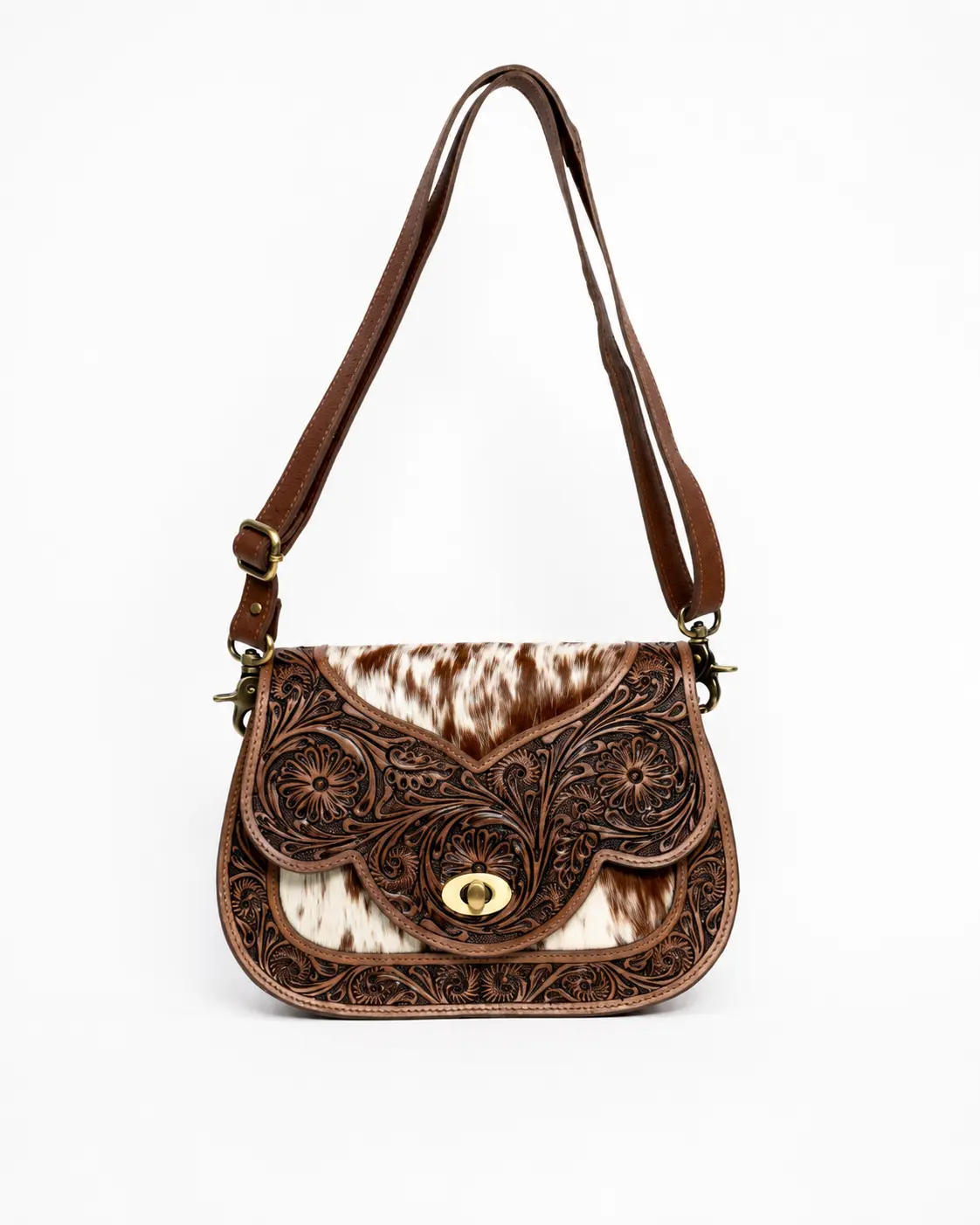 Saddle & Hide Tooled Purse