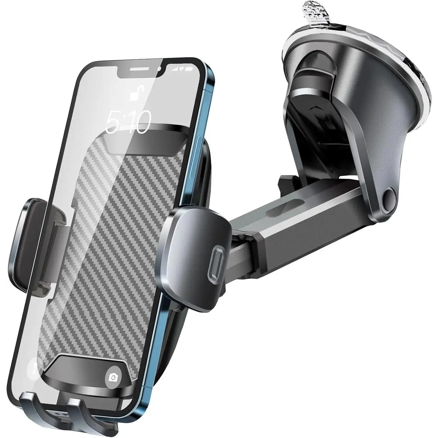 Phone Holder Mount for  [ Suction] Hands-Free Universal Cell Phone Mounts for Dashboard/Windshield, 360 Rotation Extendable Mobile  Holder for Smartphones