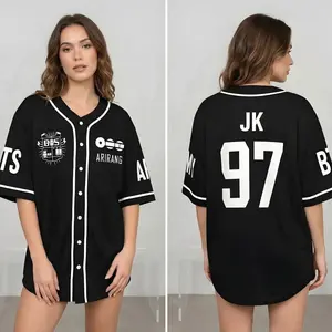 Vintage Bangtan Boys  Baseball Jersey - K-Pop Aesthetic Streetwear - Arirang World Tour Merch - Retro Oversized Mesh Jersey