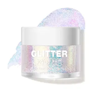 LANGMANNI Holographic Body Glitter Gel for Body, Face, Hair and Lip.Color Changing Glitter Gel Under Light. Vegan & Cruelty Free-1.35 oz (2# Sparkling Pink)