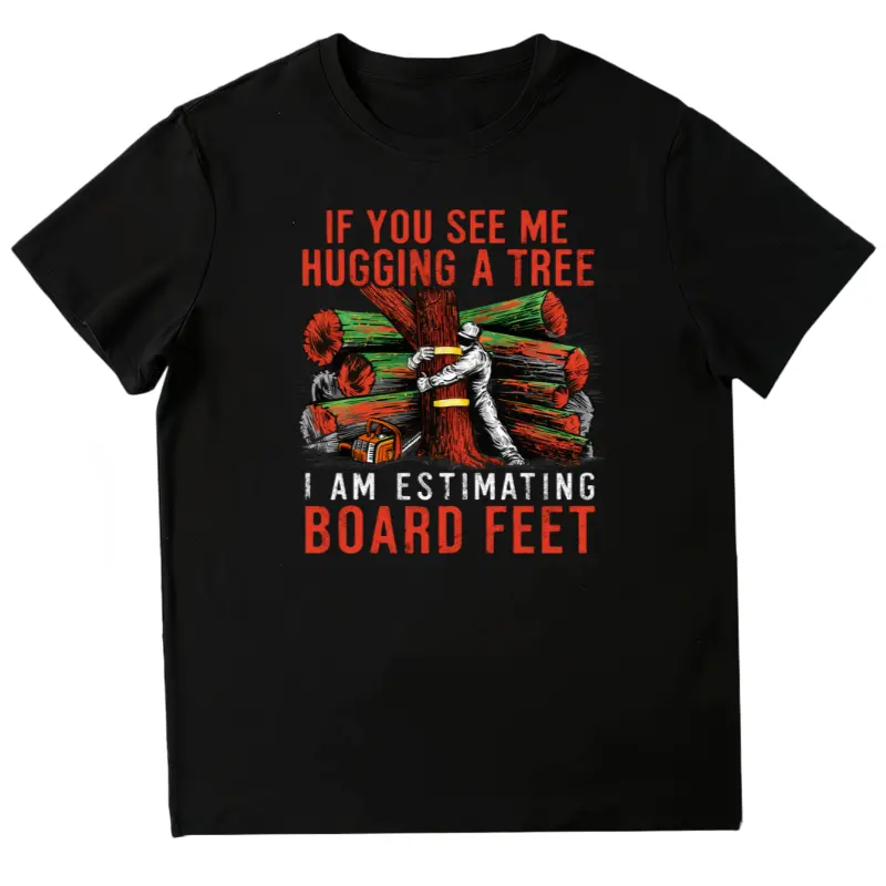 Men's & Lumberjack Logging T-Shirt - Funny Tree Falling Joke Design -  Cotton Crew Neck Tee - Soft Breathable Shirt for Timber Workers, Logging Competitions, Apparel Day