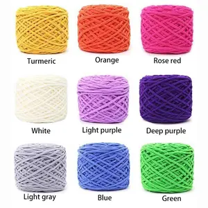 Solid Color Polyester Yarn, 5mm Thickness Yarn Suitable for Crafts and DIY Projects, High-quality, Durable and Lightweight, Perfect for Knitting, Hand Weaving, and Crocheting