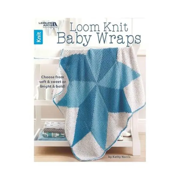Used Paperback Book - Loom Knit Baby Wraps (Newborn Yarn Guide) by Kathy Norris - Choose from Soft & Sweet or Bright & Bold Styles, Includes 2 Cocoons & 6 Afghans, Ideal Baby Gift (English), Beginner To Intermediate
