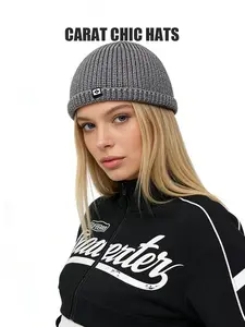 Hiphop Beanie Hat Essential for Trendsetters, Elegant Design, Knit Texture, Warm and Stylish, Couple Matching, Perfect for Street Style, Knit Hats