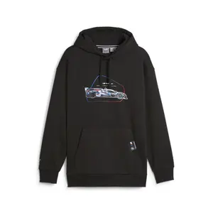 PUMA Mens Bmw M Motorsport Car Graphic Hoodie Casual Outerwear Casual - Black