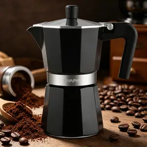 SIVAPHE Classic Italian Aluminum Moka Pot is suitable for use on gves, ceramic cooktops, and induction cooktops. Featuring a traditional design and manual operation, it is lightweight and portable, Perfect for making coffee at home, office, camping outdoo