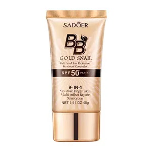 Coverage Waterproof Gold Snail BB Cream 02# Ivory Color SPF50  Skincare Foundation Makeup Easy to Blend Non-Greasy