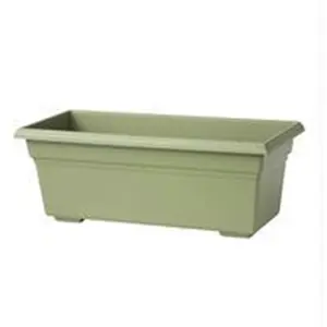 212 MAIN Rectangular P-Countryside Flowerbox Planter - Novelty Mfg Co, Sage, 24x8x6.5 in, Large Capacity, Showy Design, Outdoor Decoration Landscape Pot for Plant Display