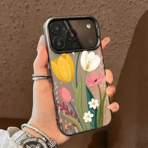 Tulip Garden Floral Phone Case， Spring Botanical Style for iPhone 17 16 15 14 13 12 11 Plus Pro Max. A4