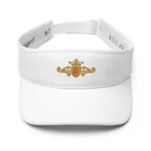 Performance Visor | Embroidered Gold Crest with Red Center