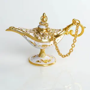 Mini Magical Whimsical Wishing Lamp, 1 Count Retro Aladdin Palace Design Decoration for Home and Living Room Decor, Home Festival Decor Supplies