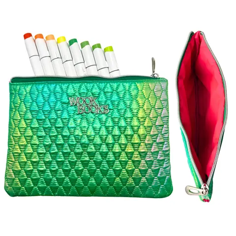 Campfire Mermaid Marker Bag + 8 Pack Ohuhu Alcohol Markers Curated Color Palette Set Brush Tip by Wook Books