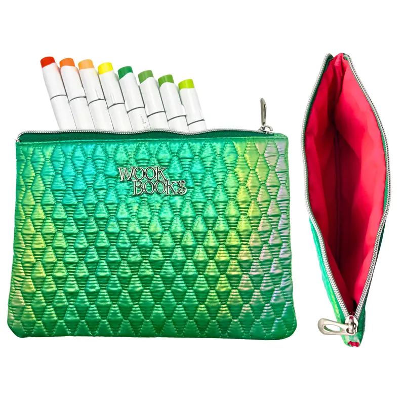Campfire Mermaid Marker Bag + 8 Pack Ohuhu Alcohol Markers Curated Color Palette Set Brush Tip by Wook Books