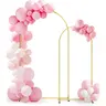 Sturdy Gold Metal Arch Frame Backdrop Stand Set (2 Pieces: 7.2FT, 6FT) - Decorative Party Decoration Supplies for Wedding Photos, Celebrations, Baby Shower