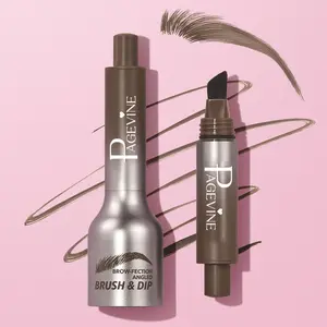 Waterproof Long-Lasting Tinted Brow Gel with Brush Head, Anti-Smudge Liquid Core, Natural Voluminous Brows, Suitable for All Skin Types