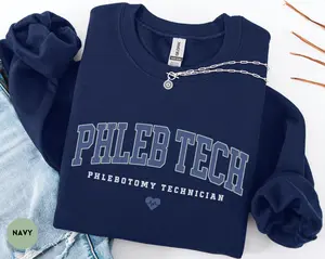 Phleb Tech Sweatshirt / Short Sleeve T-SHIRT, Phlebotomist Gift, Phlebotomy Technician Crewneck, Tech Appreciation Recognition Week, Phleb Tech Graduation Gift